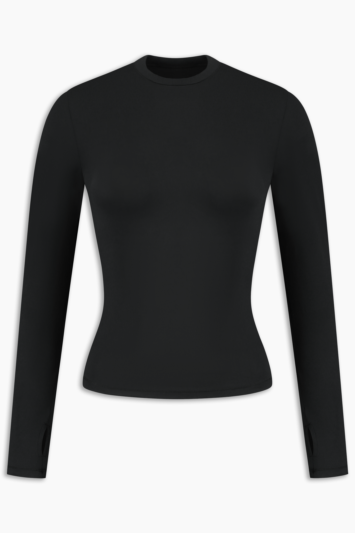 Blusa Justa de Manga Comprida Aesbody Onyx
