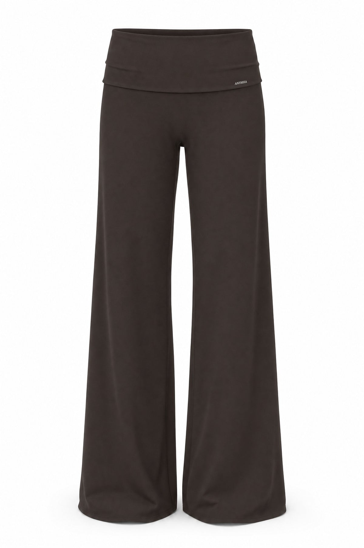Fold Over Flare Pants Ganache on 3D mannequin