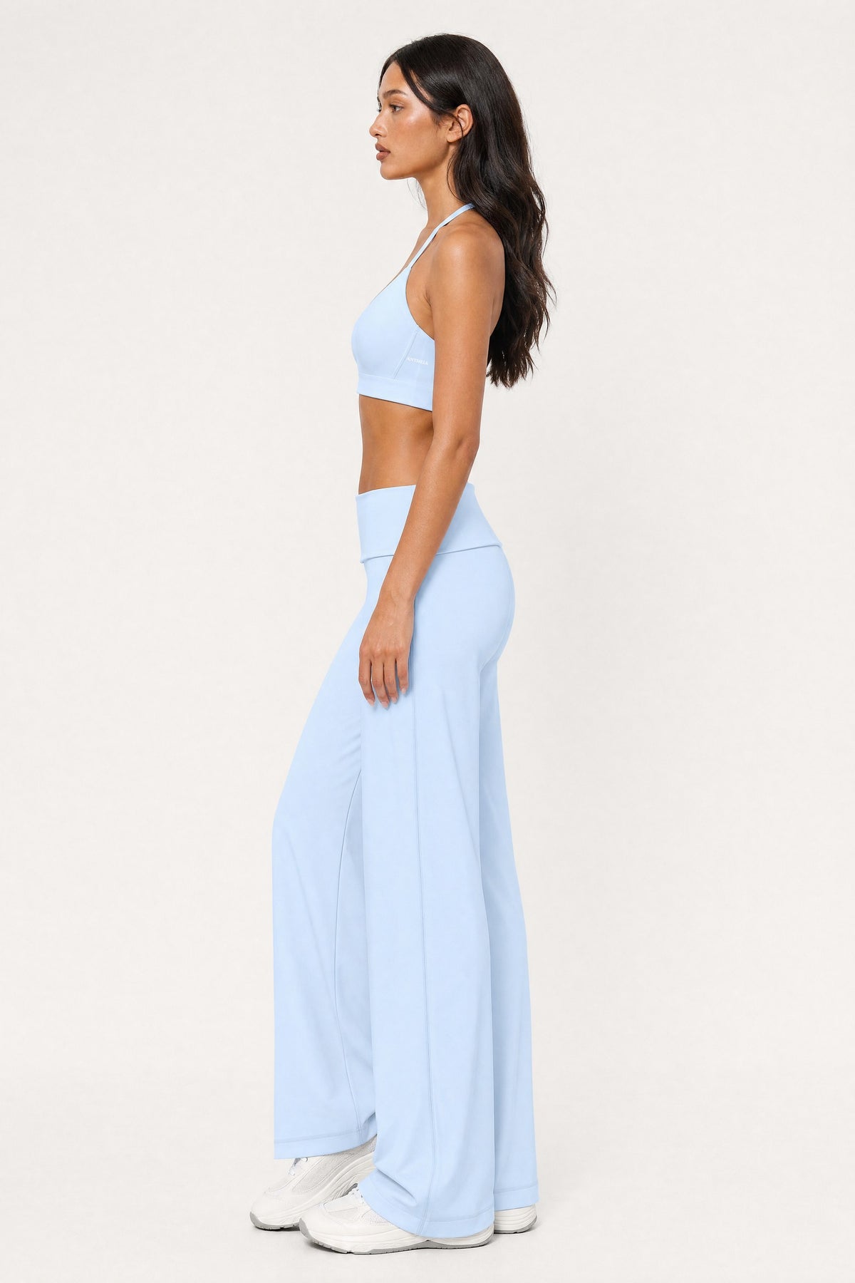 Grace Halter Bralette Mist, side view on model