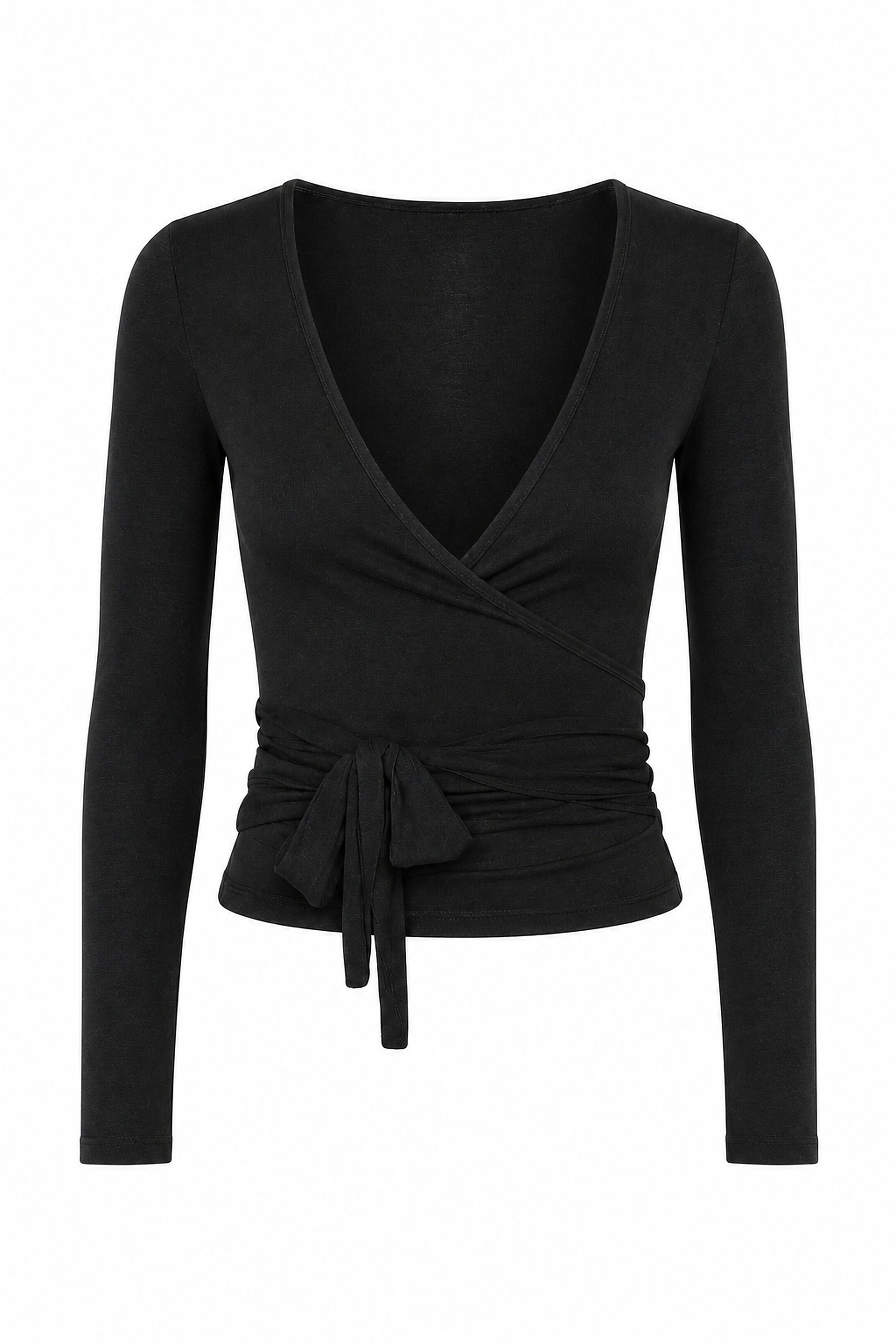 Ballet Wrap Blouse Onyx