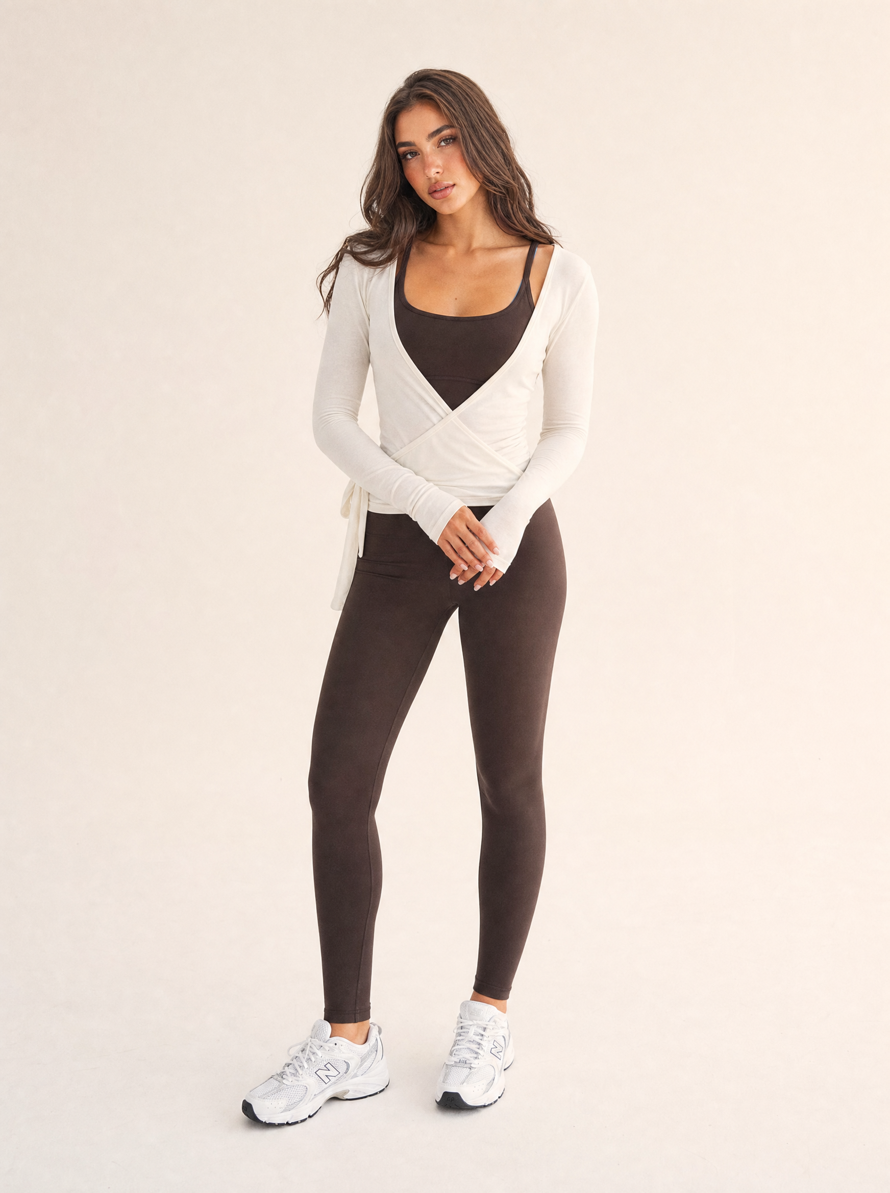 Ballet Wrap Blouse Porcelain