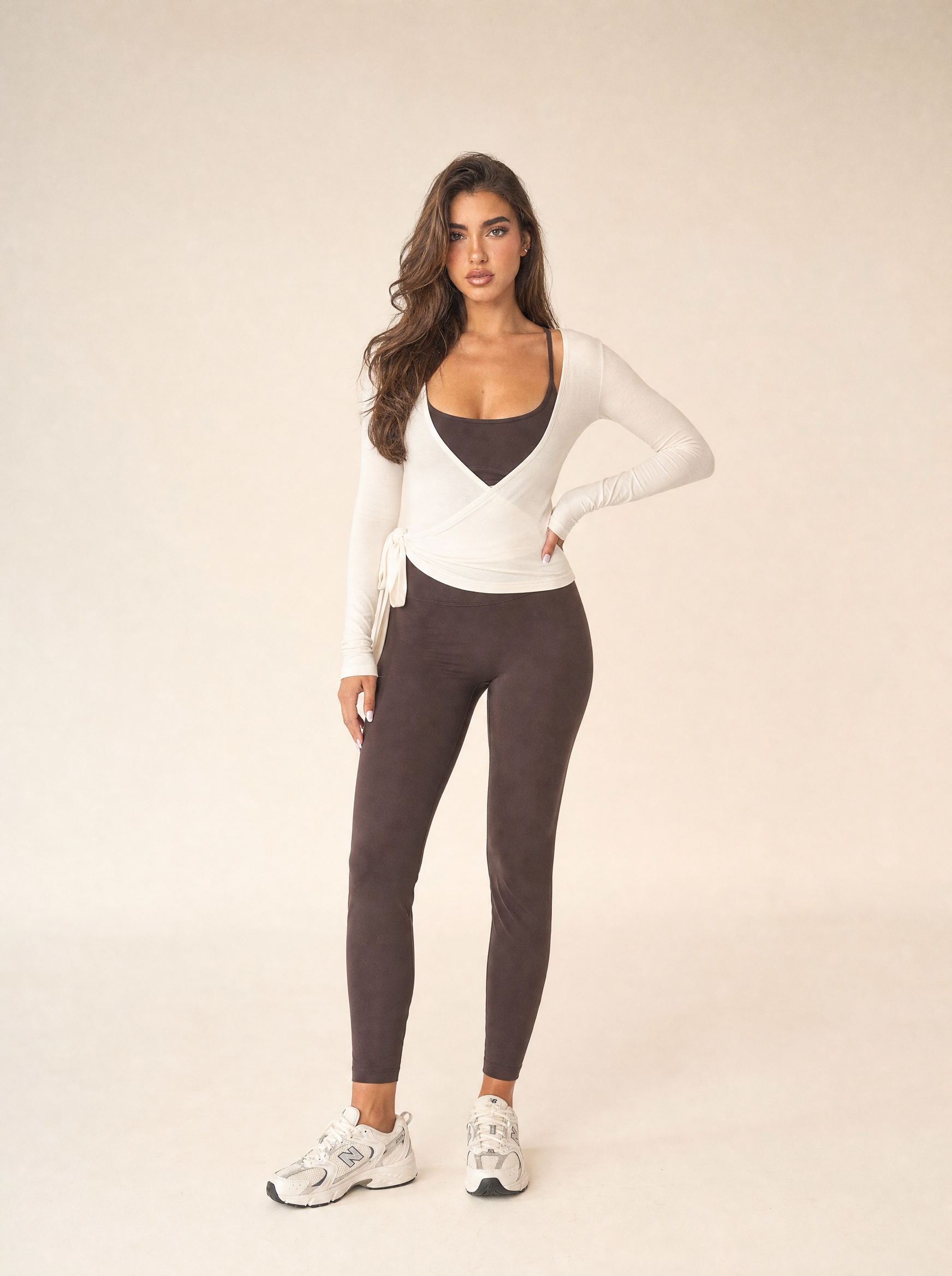 Ballet Wrap Blouse Porcelain
