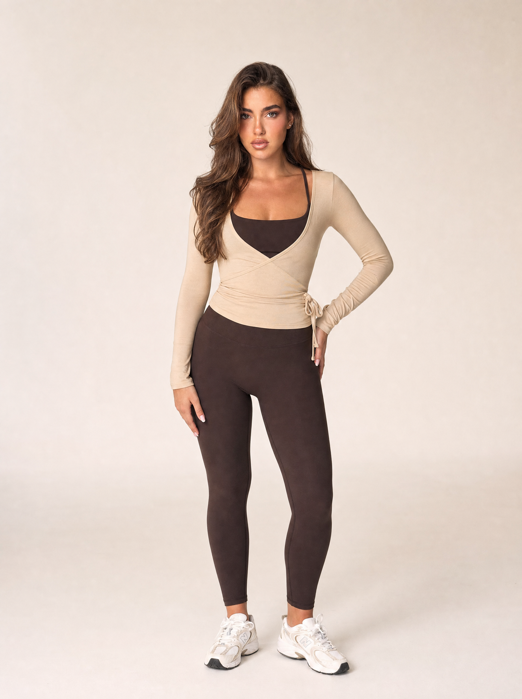 Ballet Wrap Blouse Dune