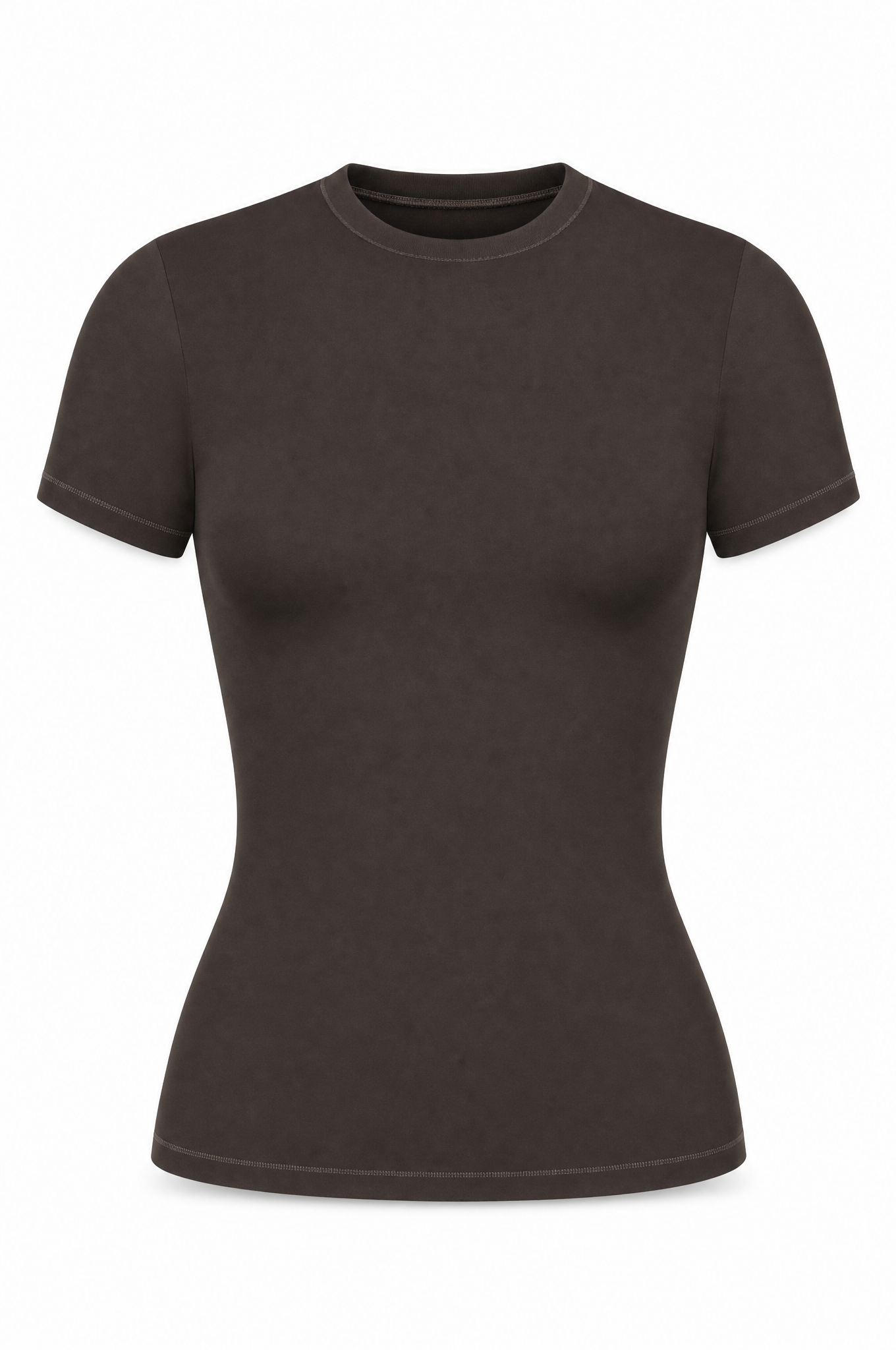 Espresso fitted t-shirt front