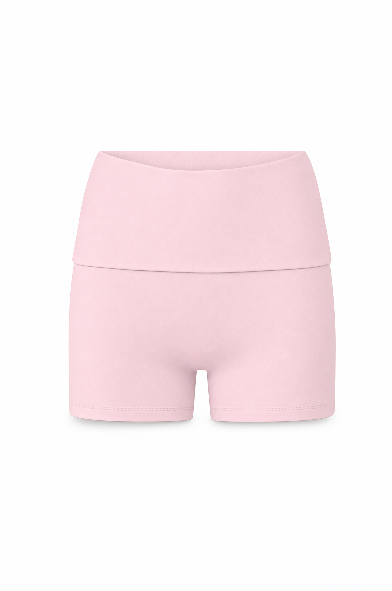 Aesbody Fold Over Shorts Camellia - ghost mannequin front
