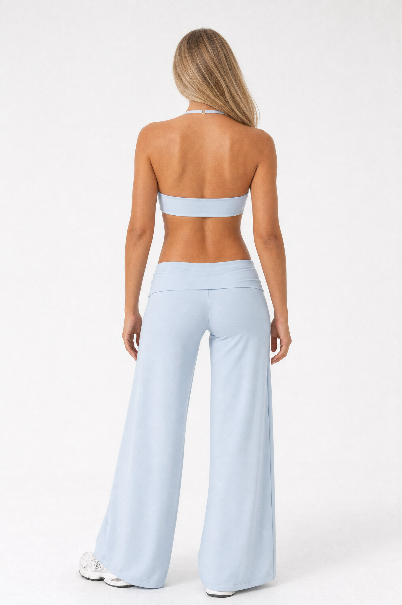 Fold Over Flare Pants Mist