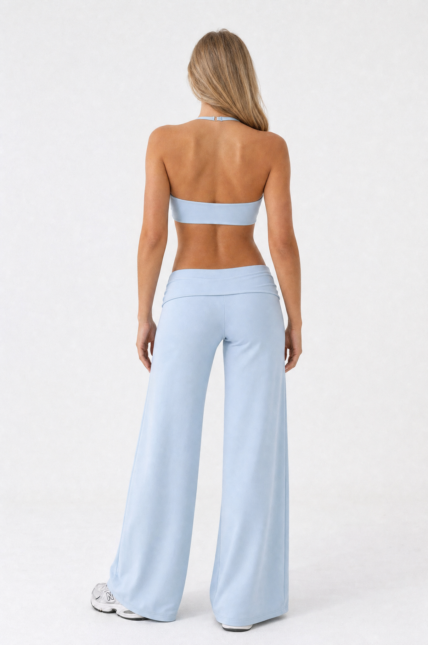 Fold Over Flare Pants Mist