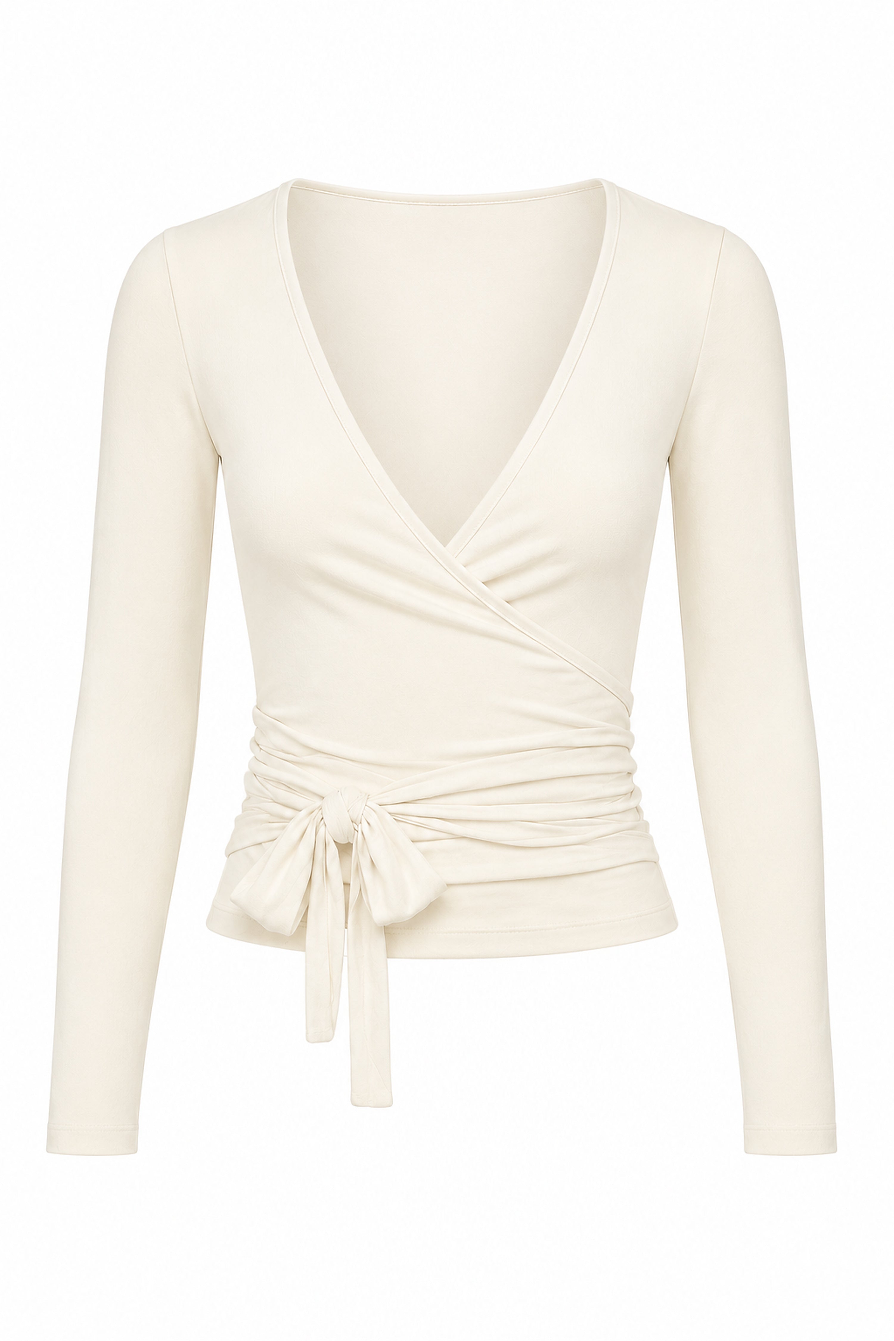 Ballet Wrap Blouse Porcelain