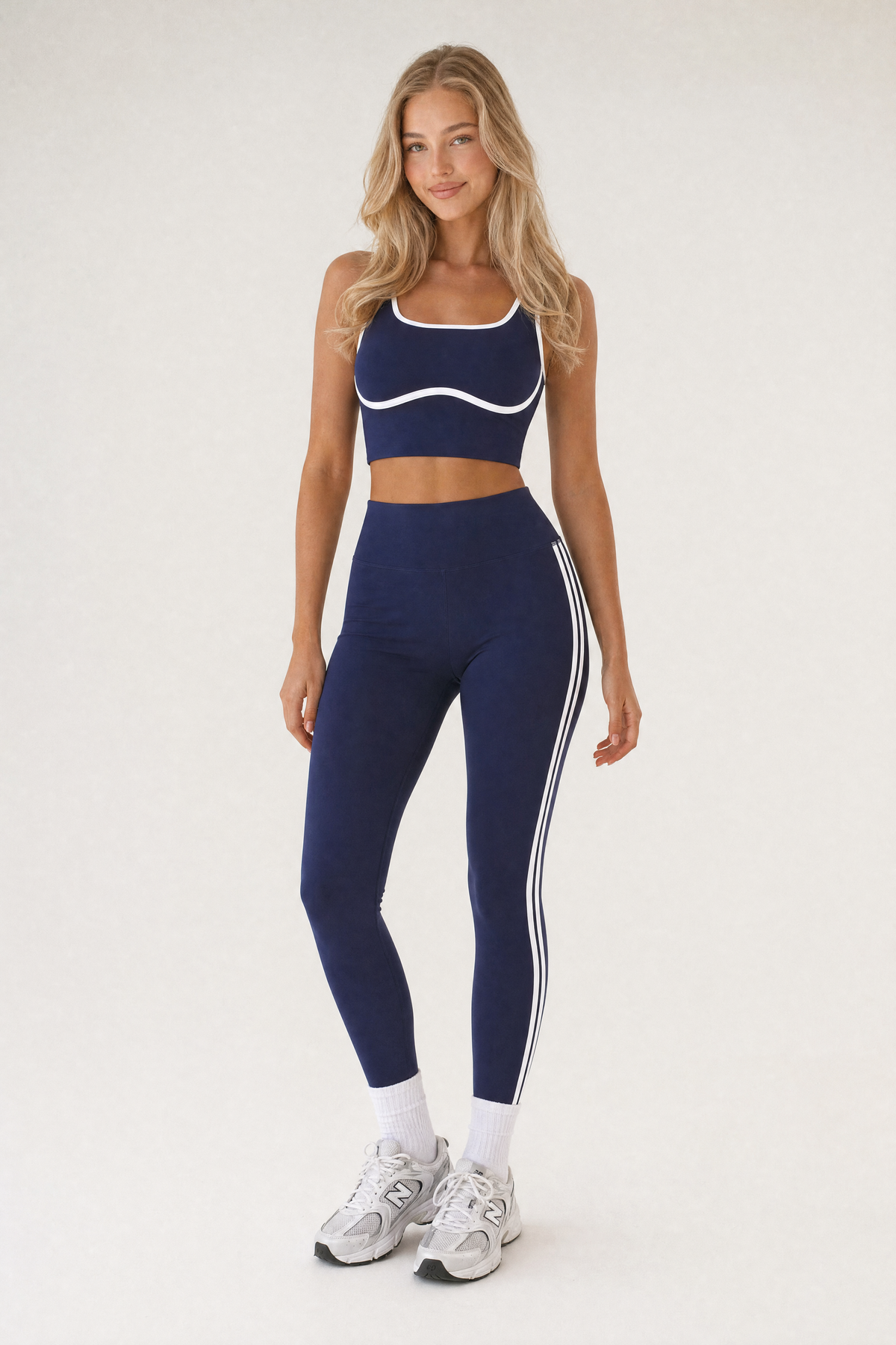 Side Stripe Leggings Ink – front