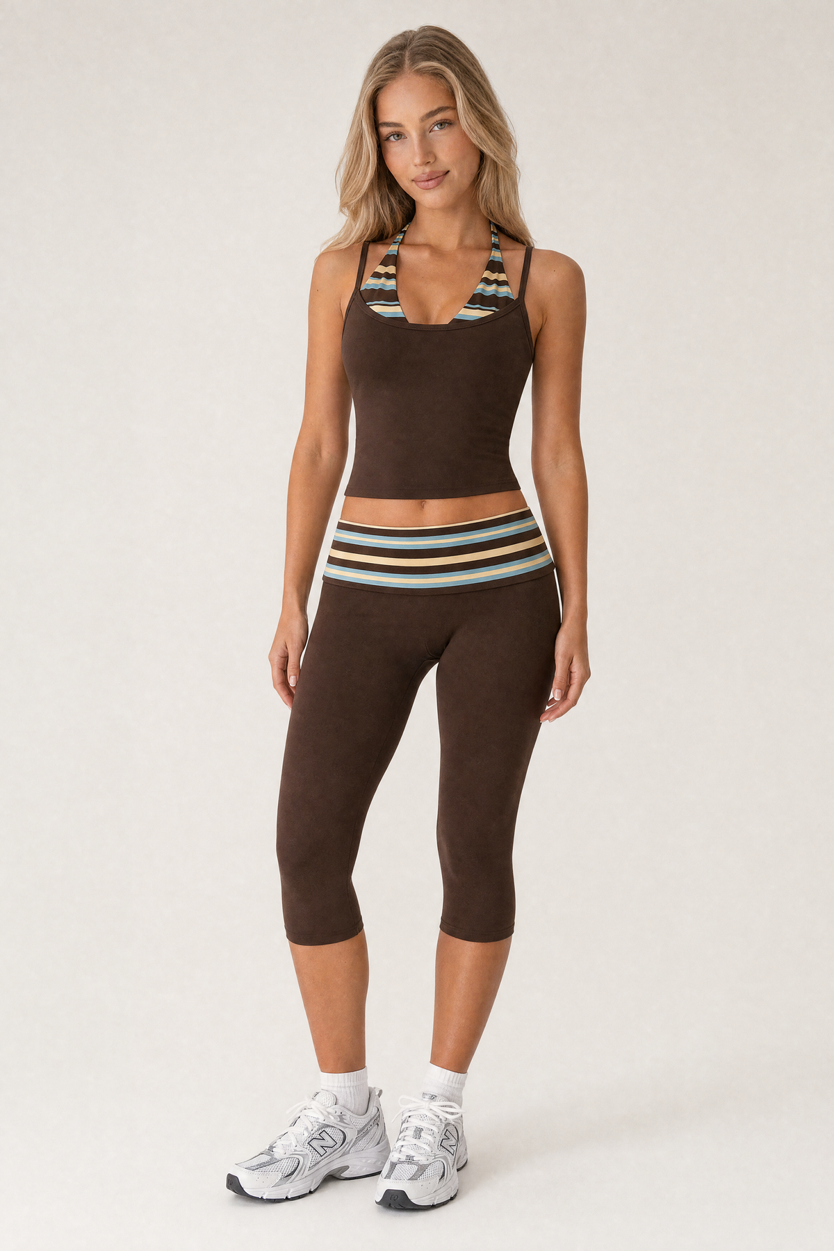 Stripe Band Capri Toffee – front