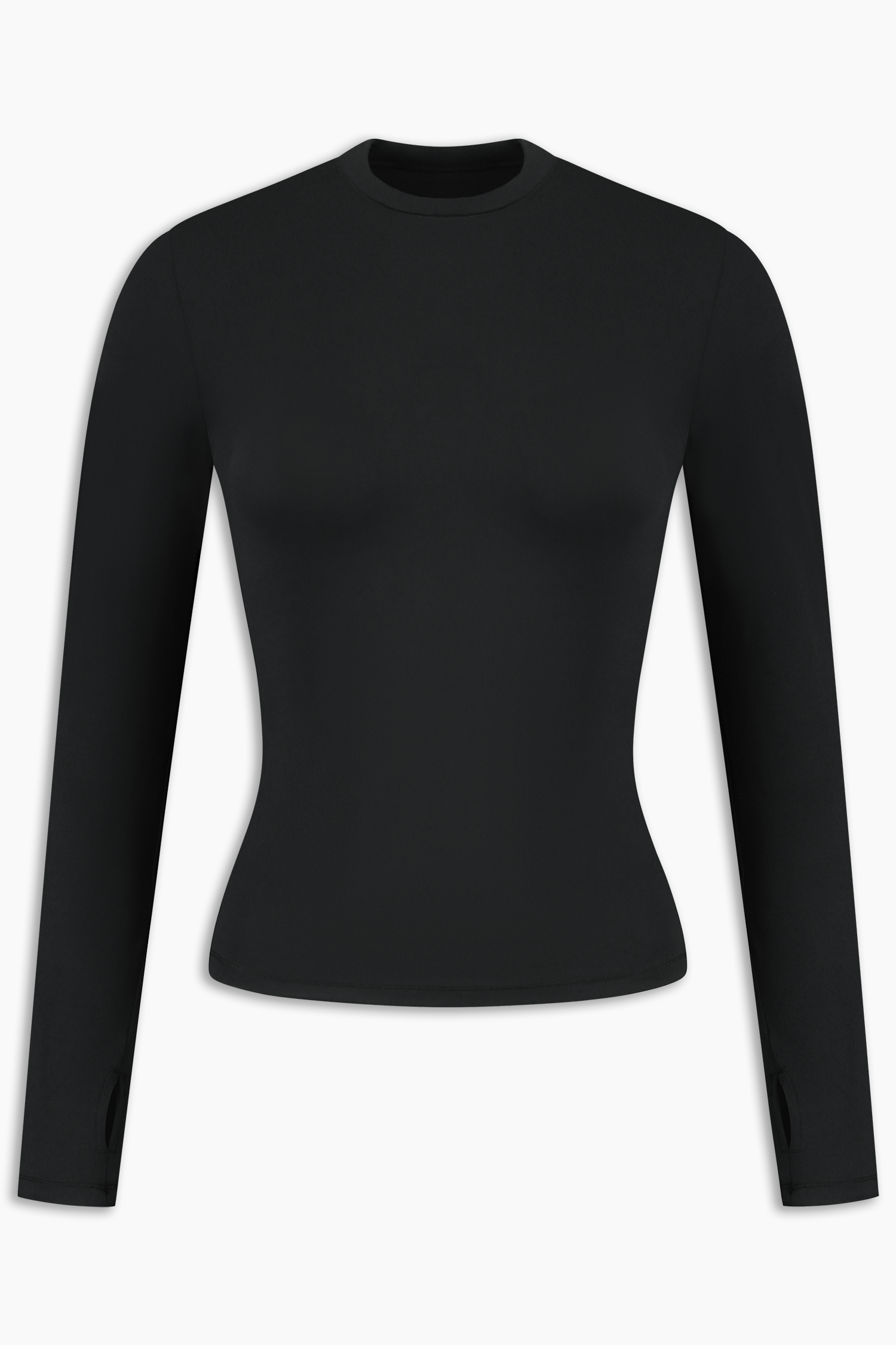 Fitted Long Sleeve T-Shirt Onyx