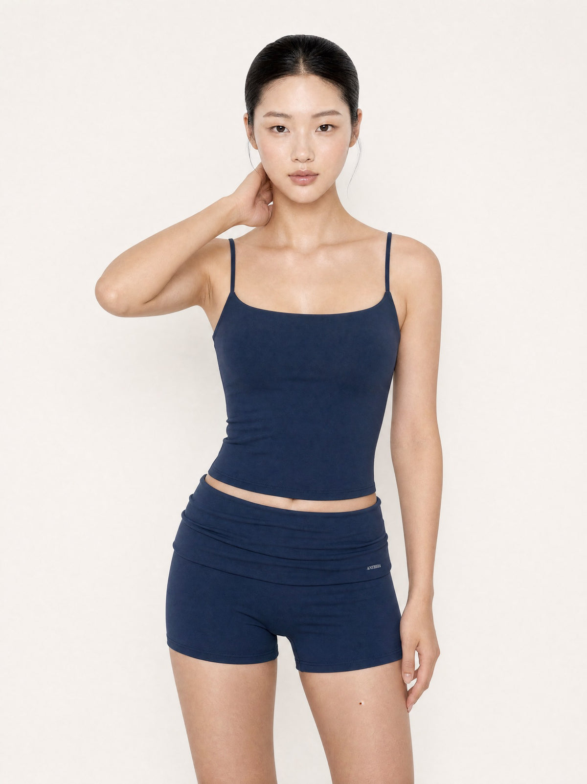 Model wearing the Cami Midnight