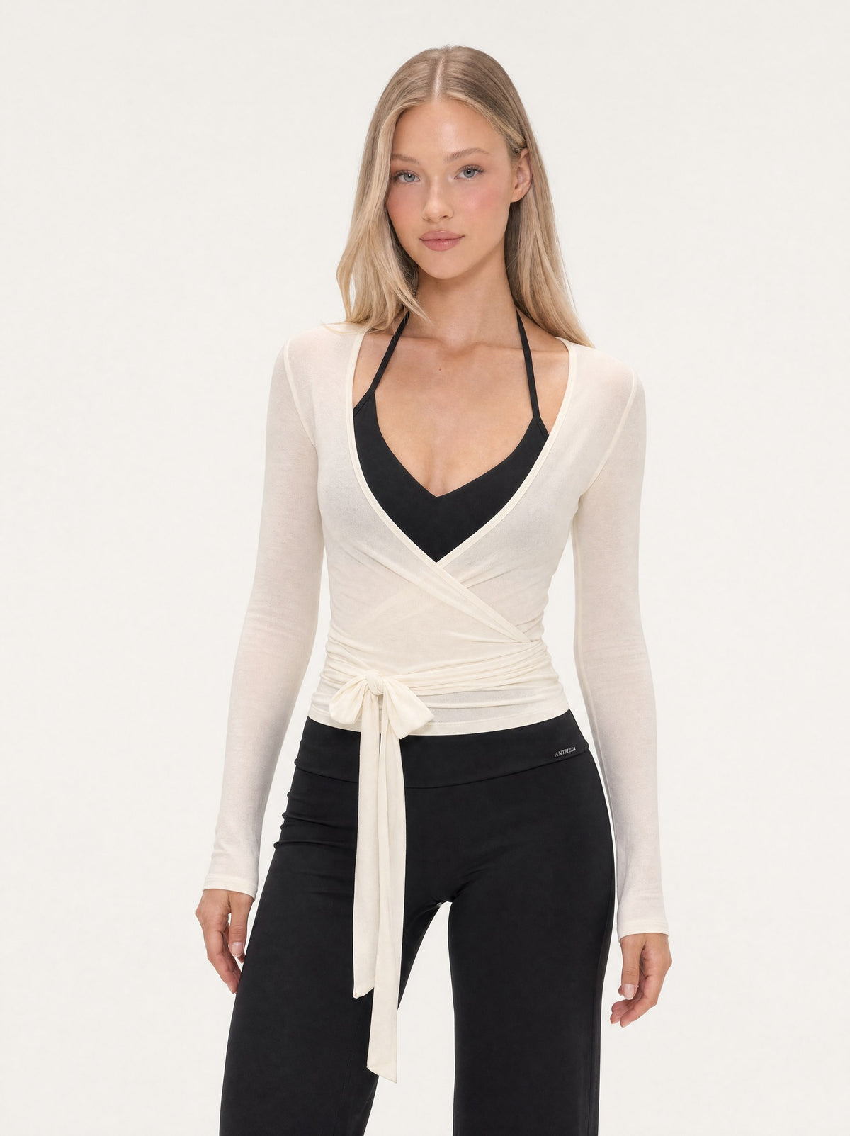 Ballet Wrap Blouse – Porcelain