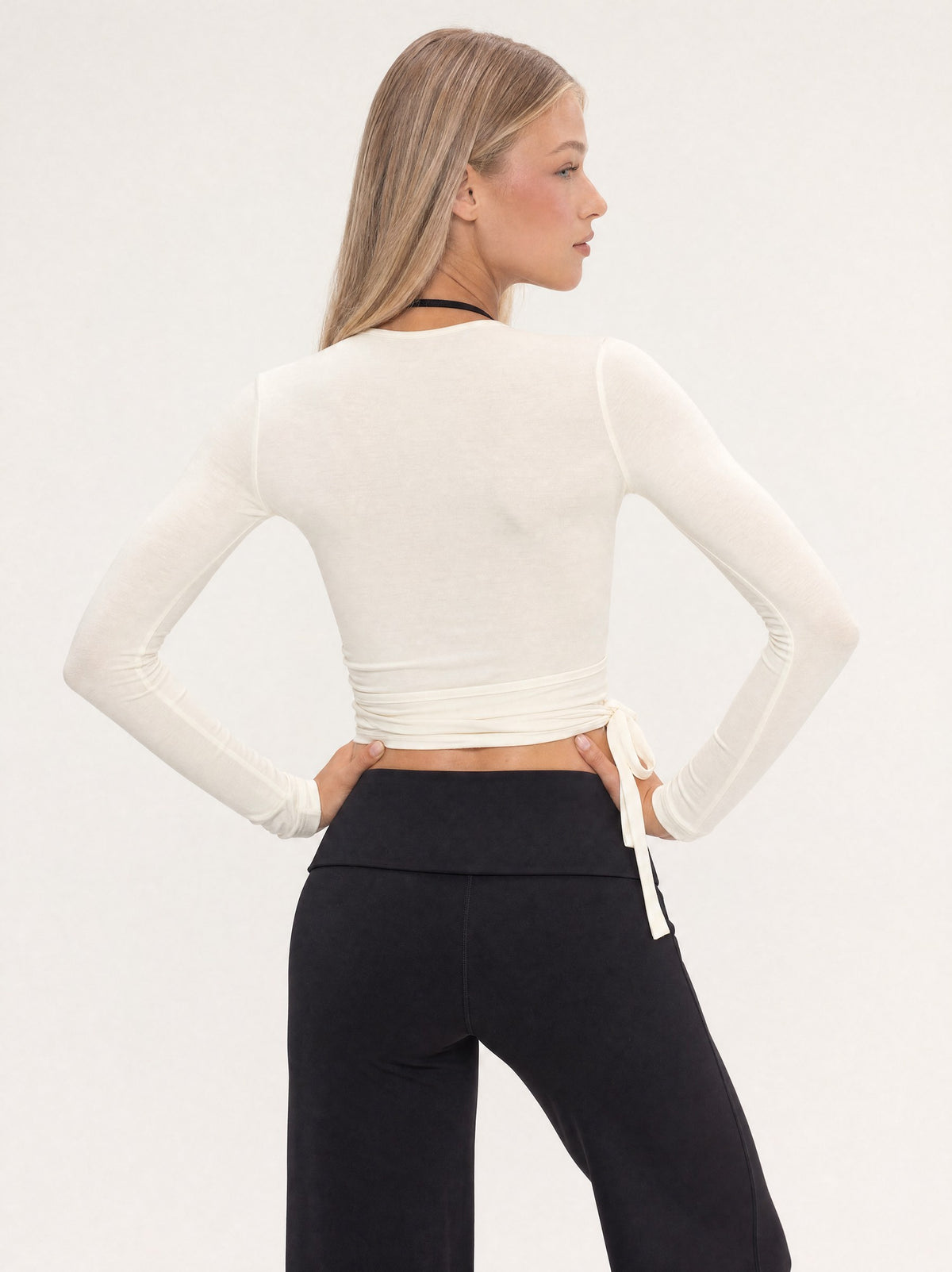 Ballet Wrap Blouse – Porcelain