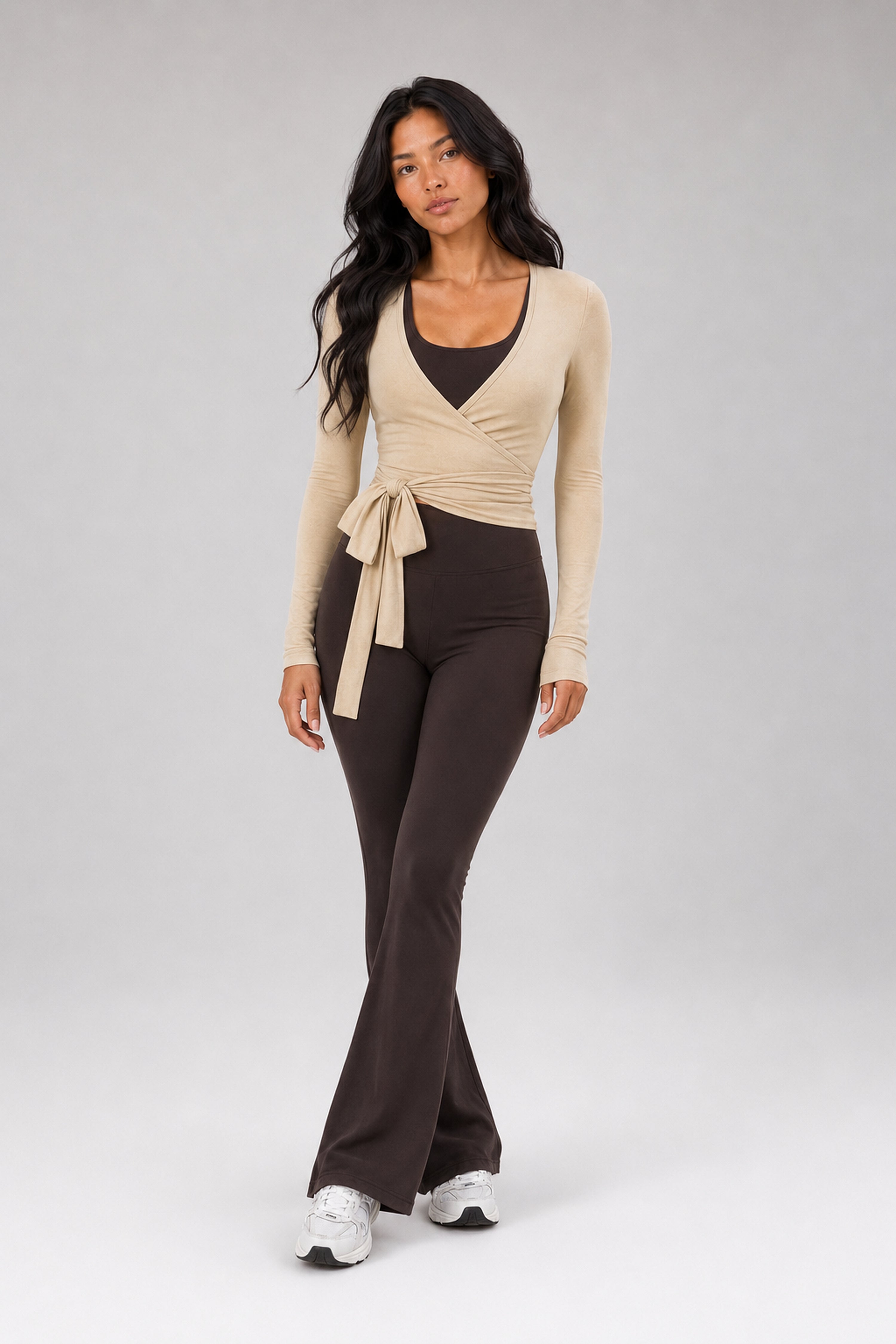 Ballet Wrap Blouse Dune
