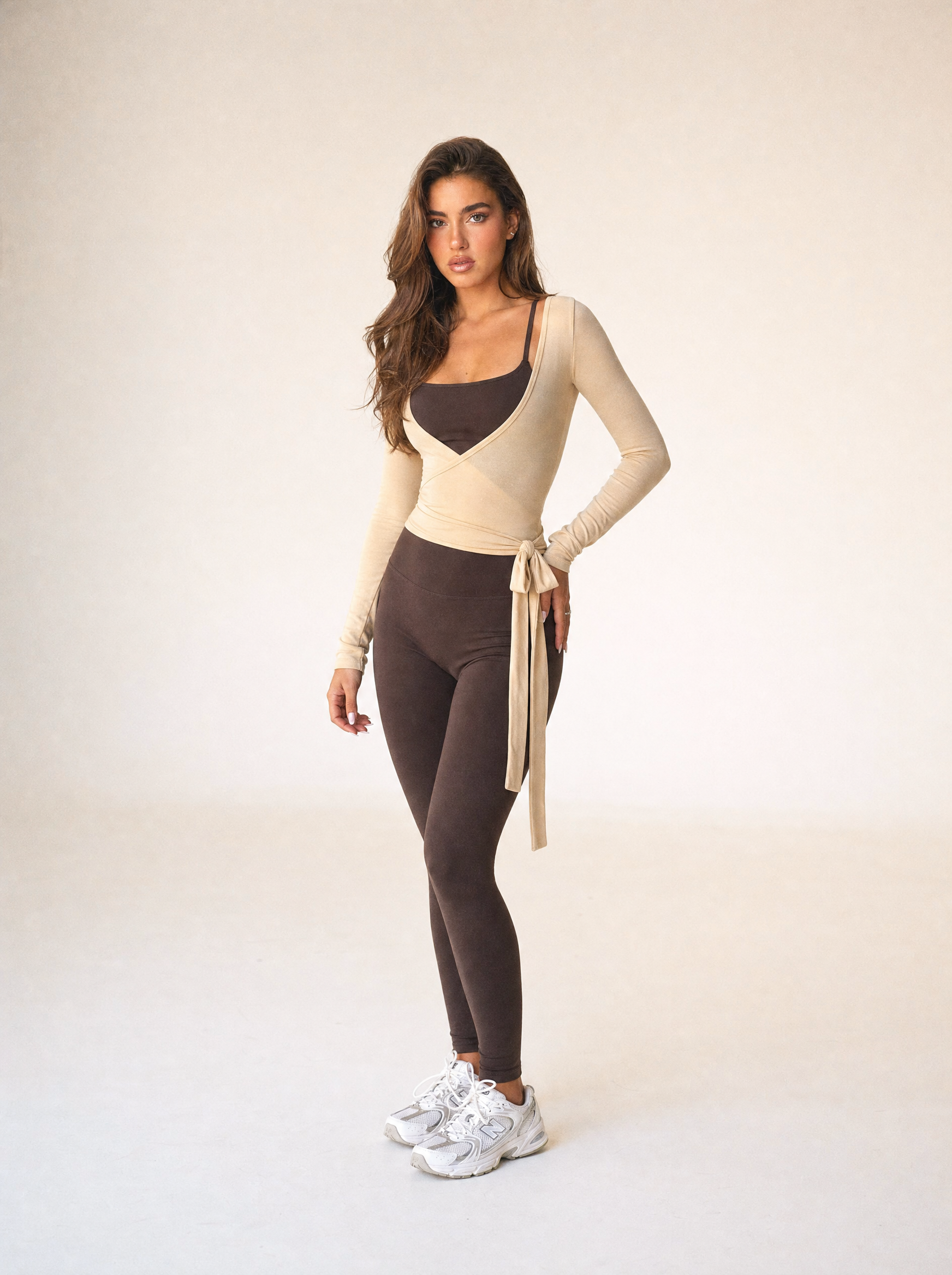 Ballet Wrap Blouse Dune