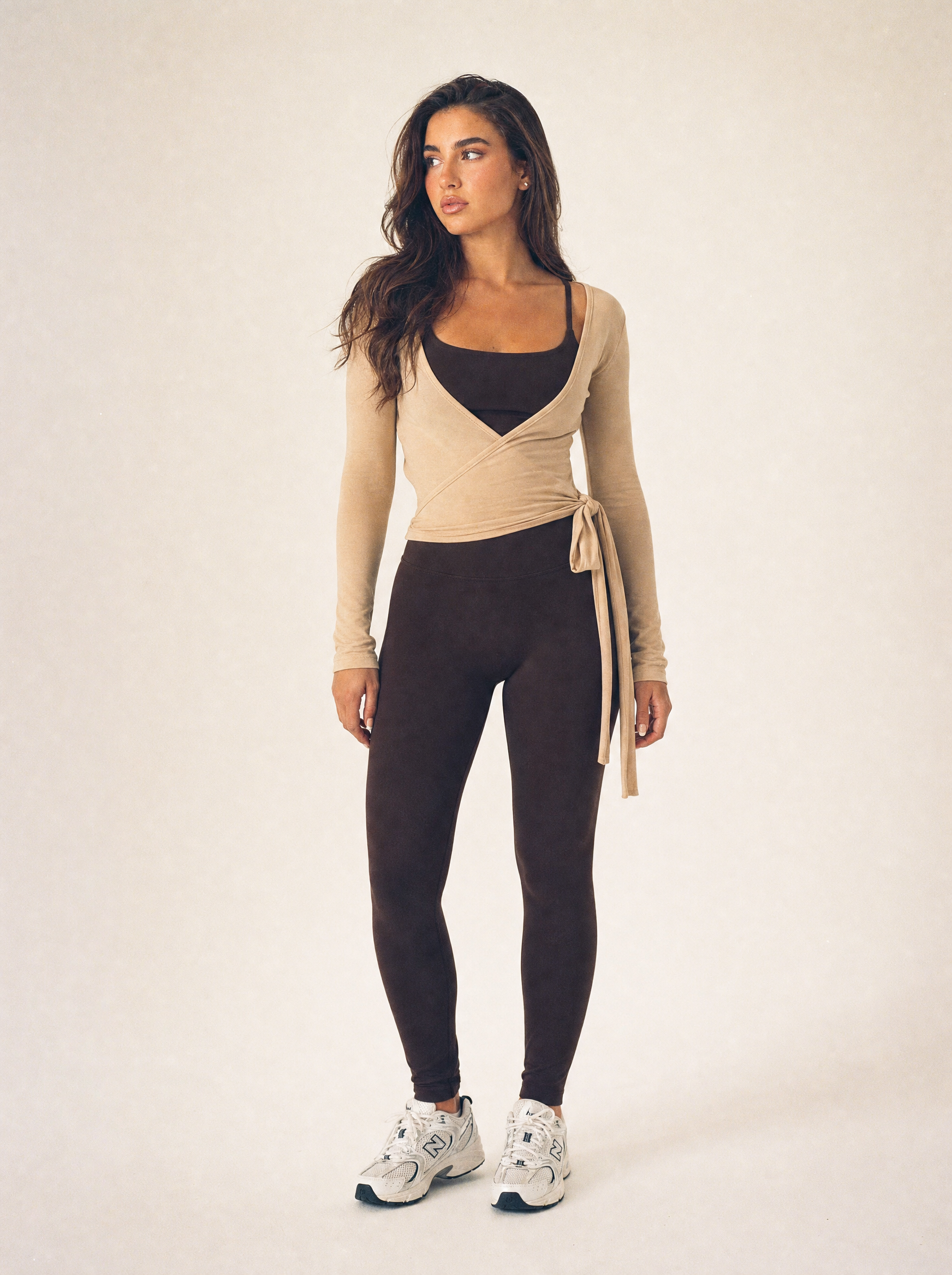 Ballet Wrap Blouse Dune