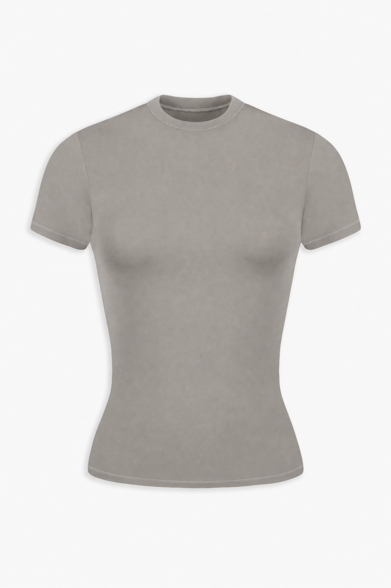 Stone fitted t-shirt front