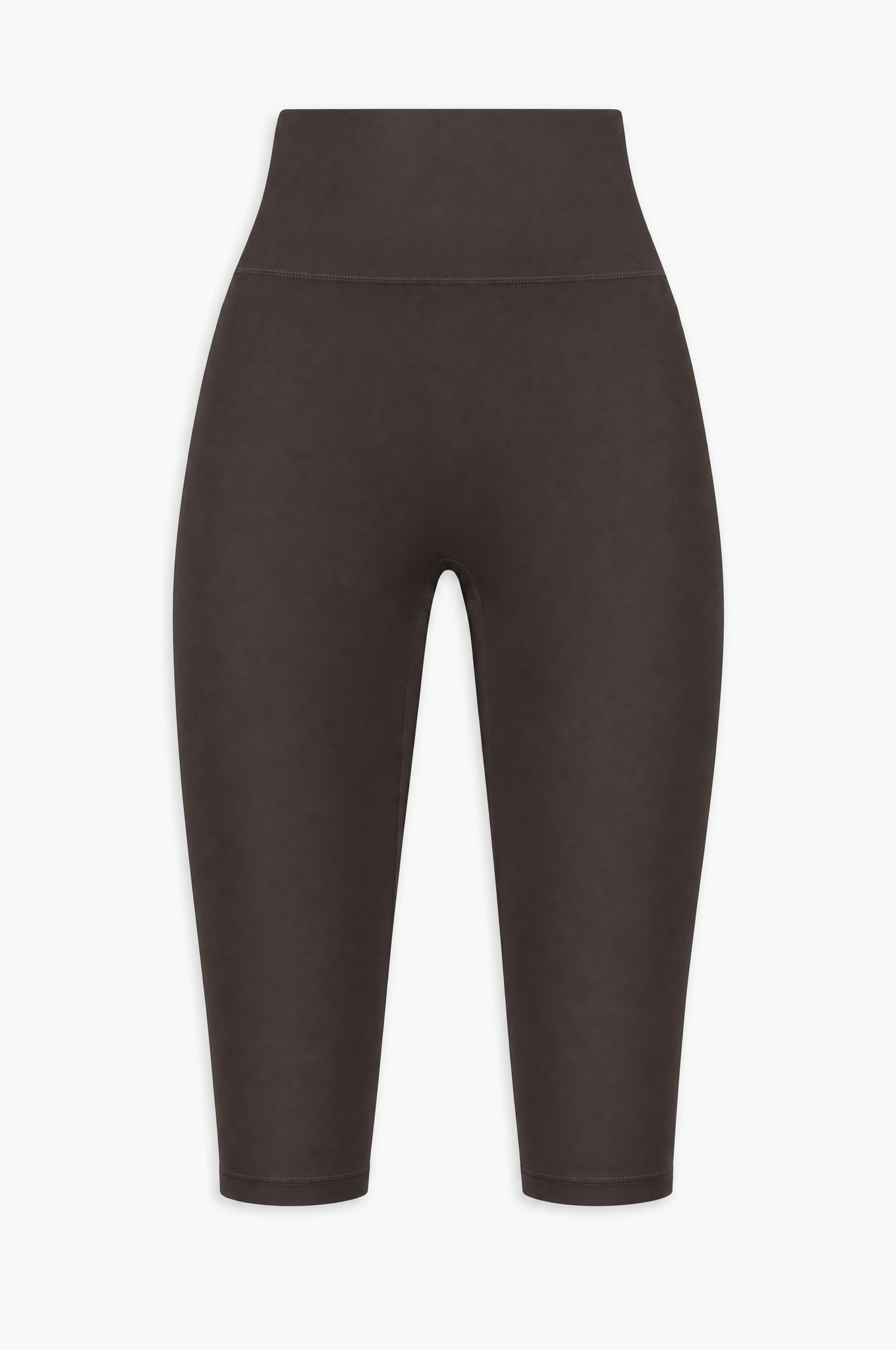 Espresso capri leggings ghost mannequin front