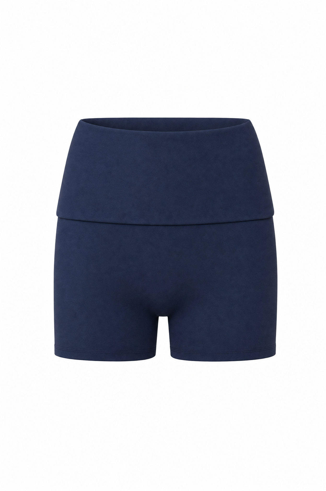 Aesbody Fold Over Shorts Midnight - ghost mannequin front