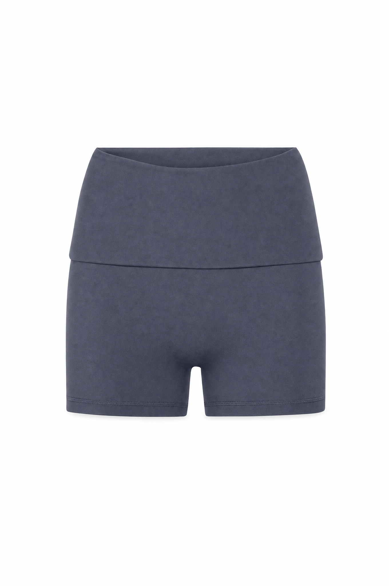 Aesbody Fold Over Shorts Slate - ghost mannequin front