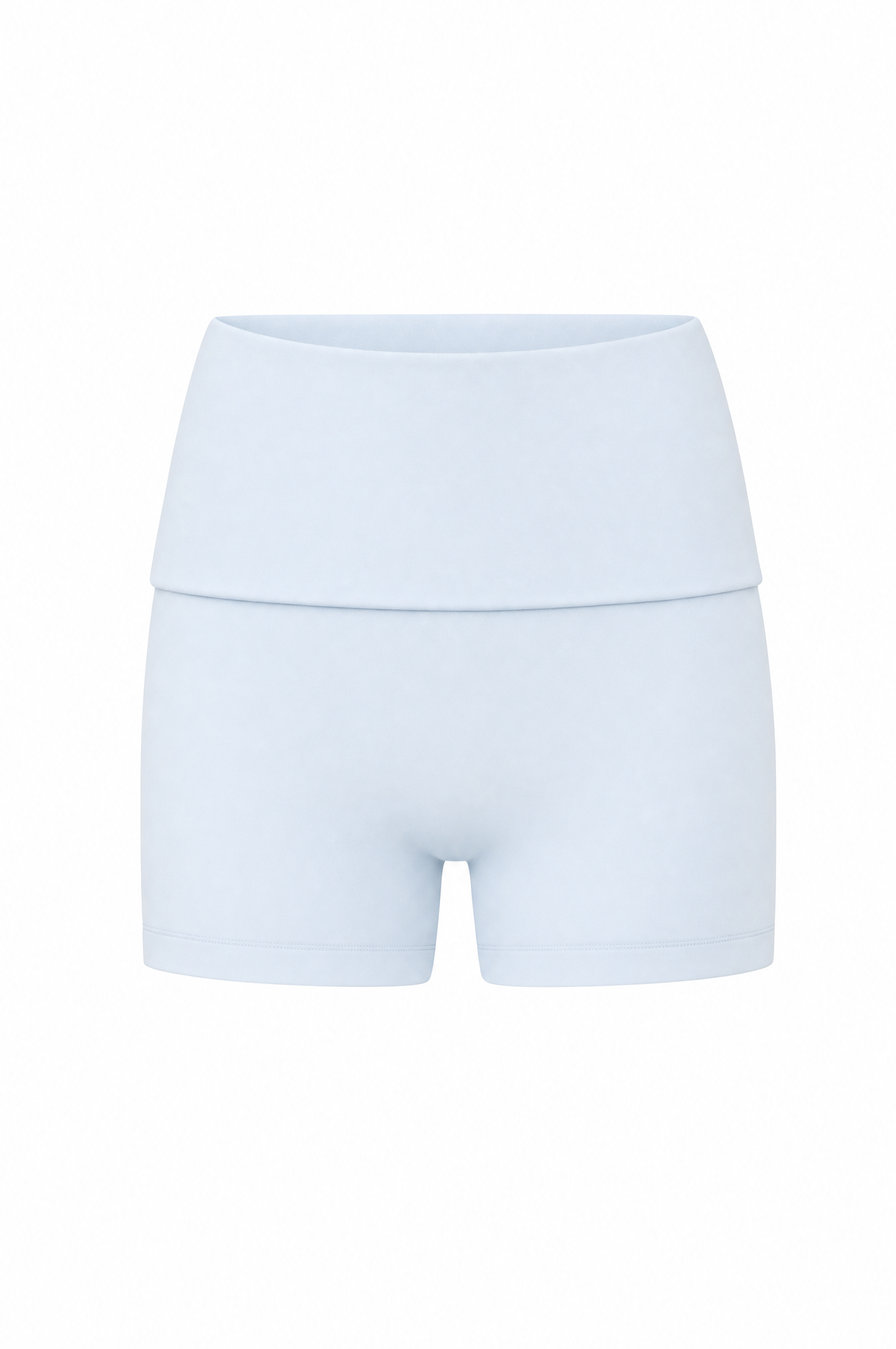 Aesbody Fold Over Shorts Mist - ghost mannequin front