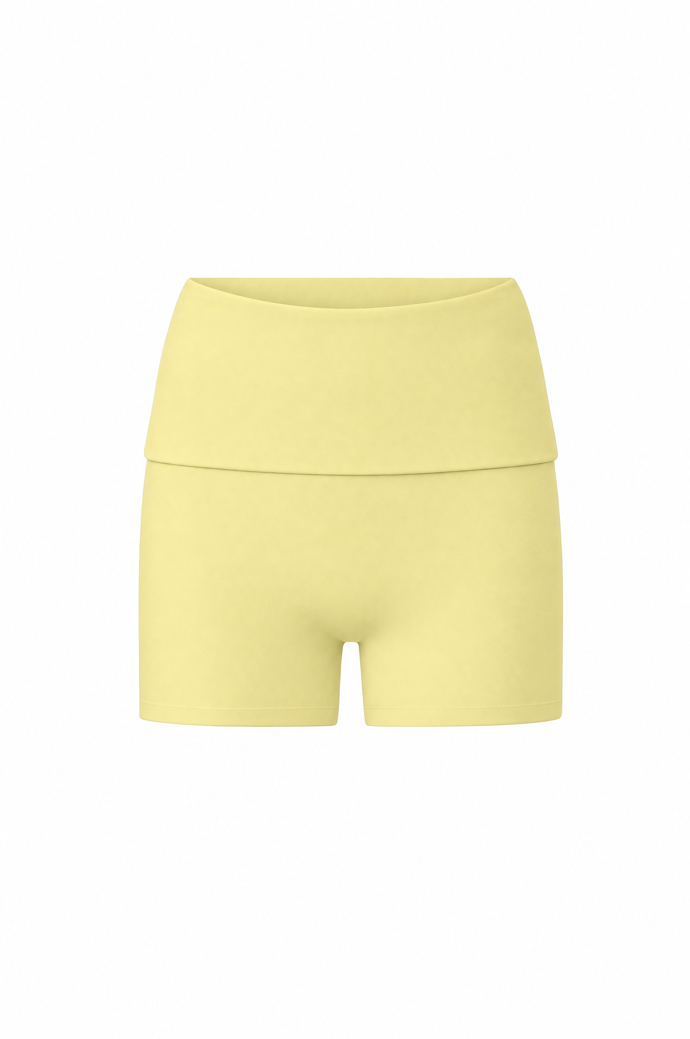 Aesbody Fold Over Shorts Limoncello - ghost mannequin front