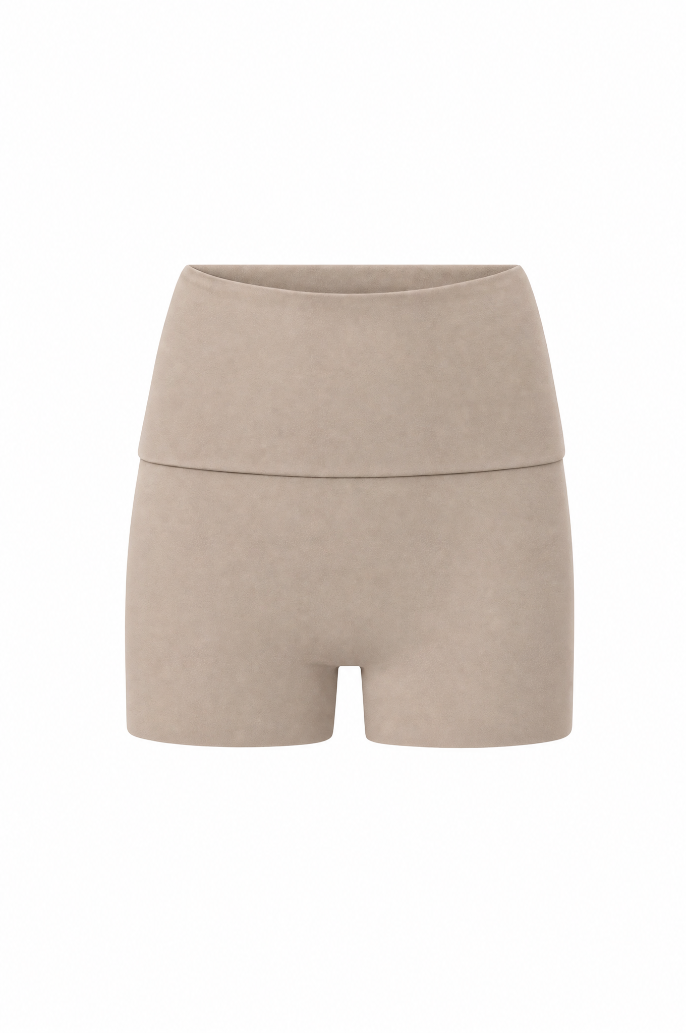 Aesbody Fold Over Shorts Linen - ghost mannequin front