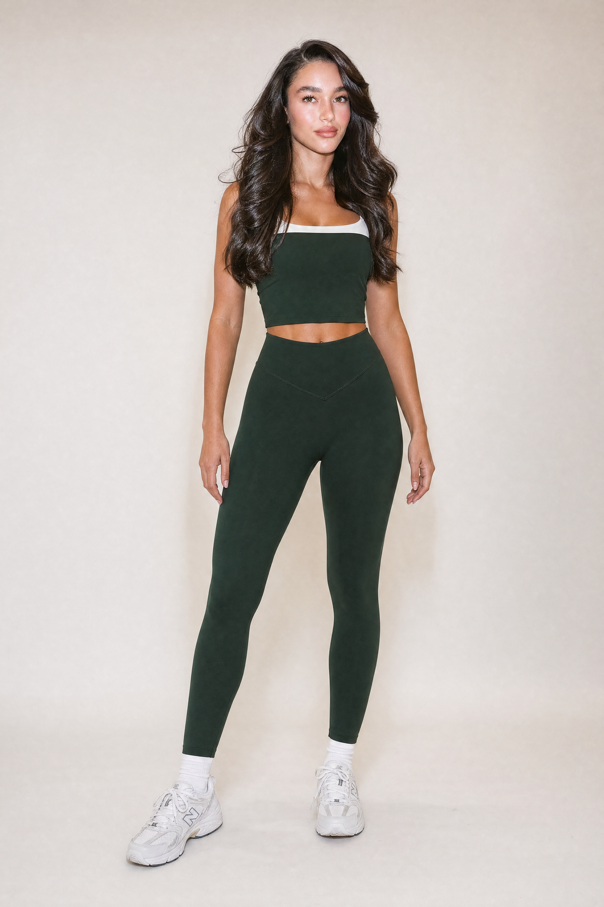 V-Waist Leggings Forest – front