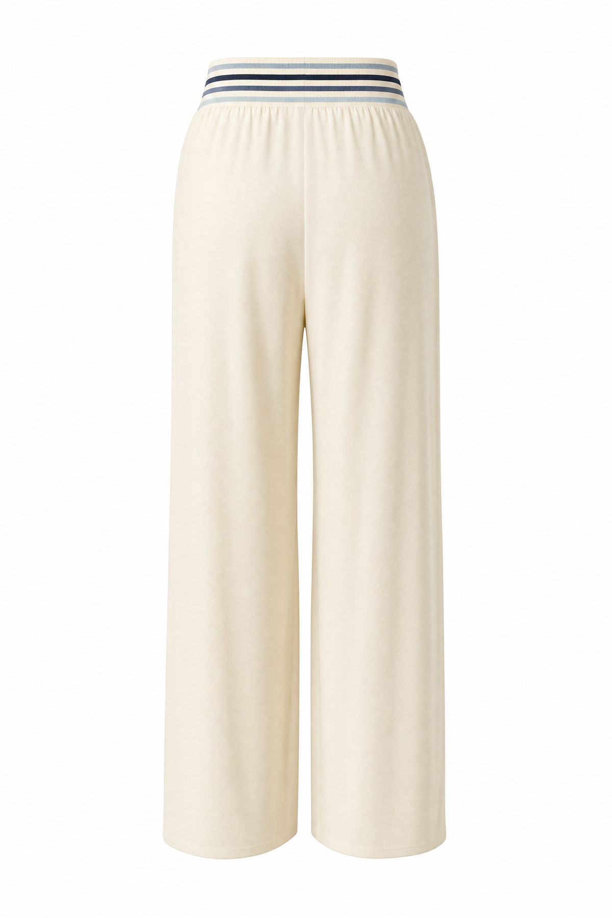 Rib Band Wide Leg Pants Vanilla – ghost pants back