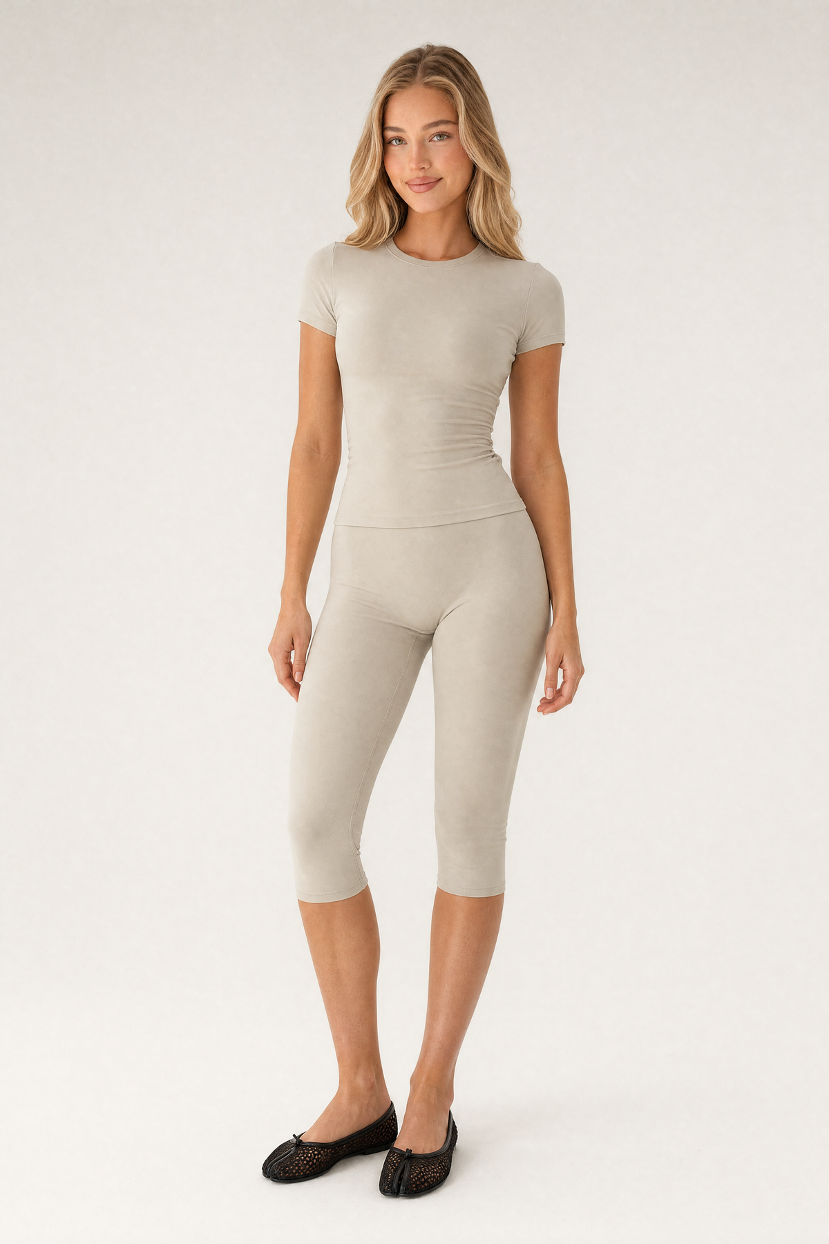 High Waist Capri Oat – front