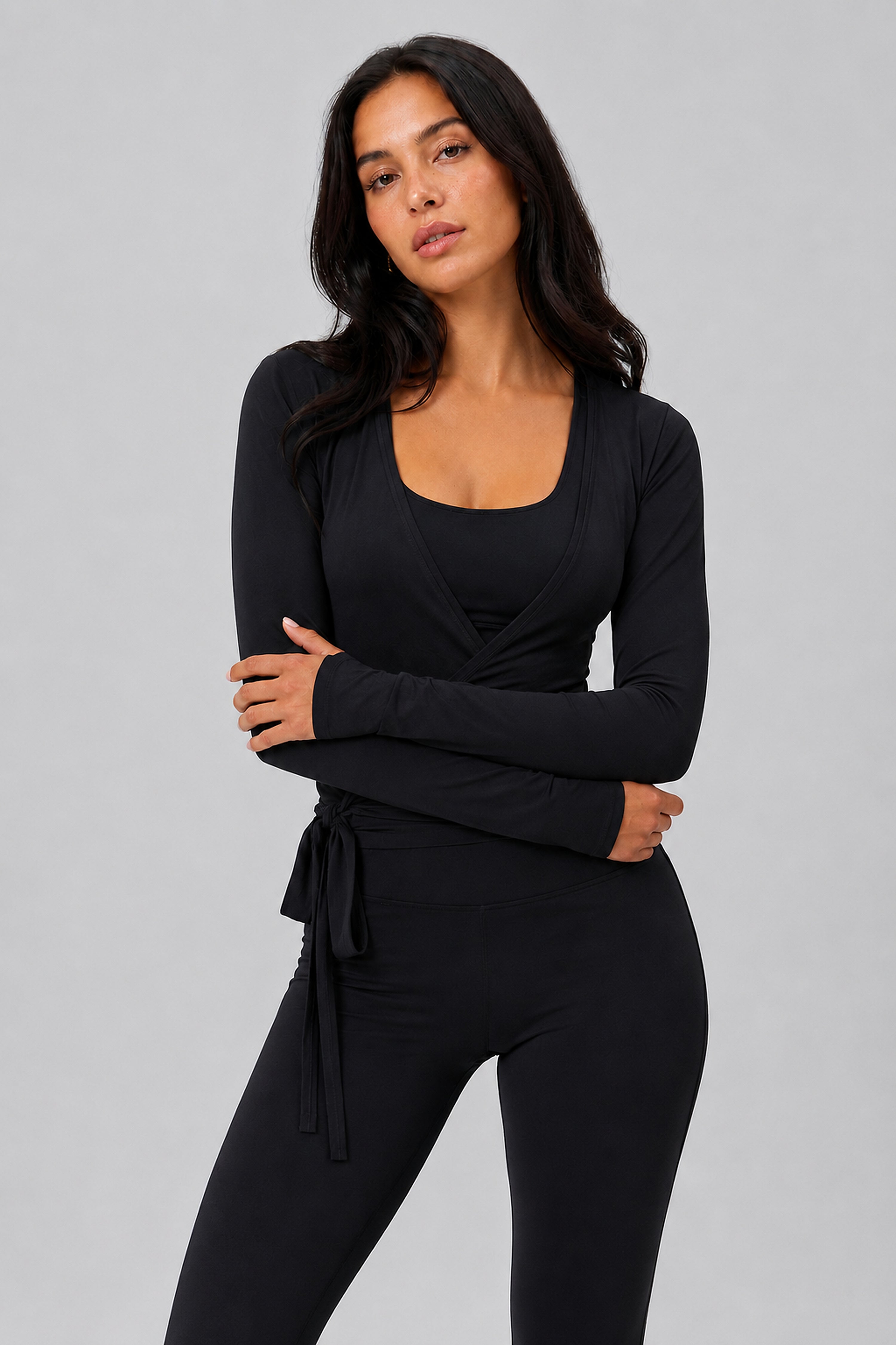 Ballet Wrap Blouse Onyx
